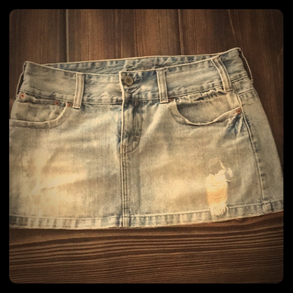 Jean skirt, light blue